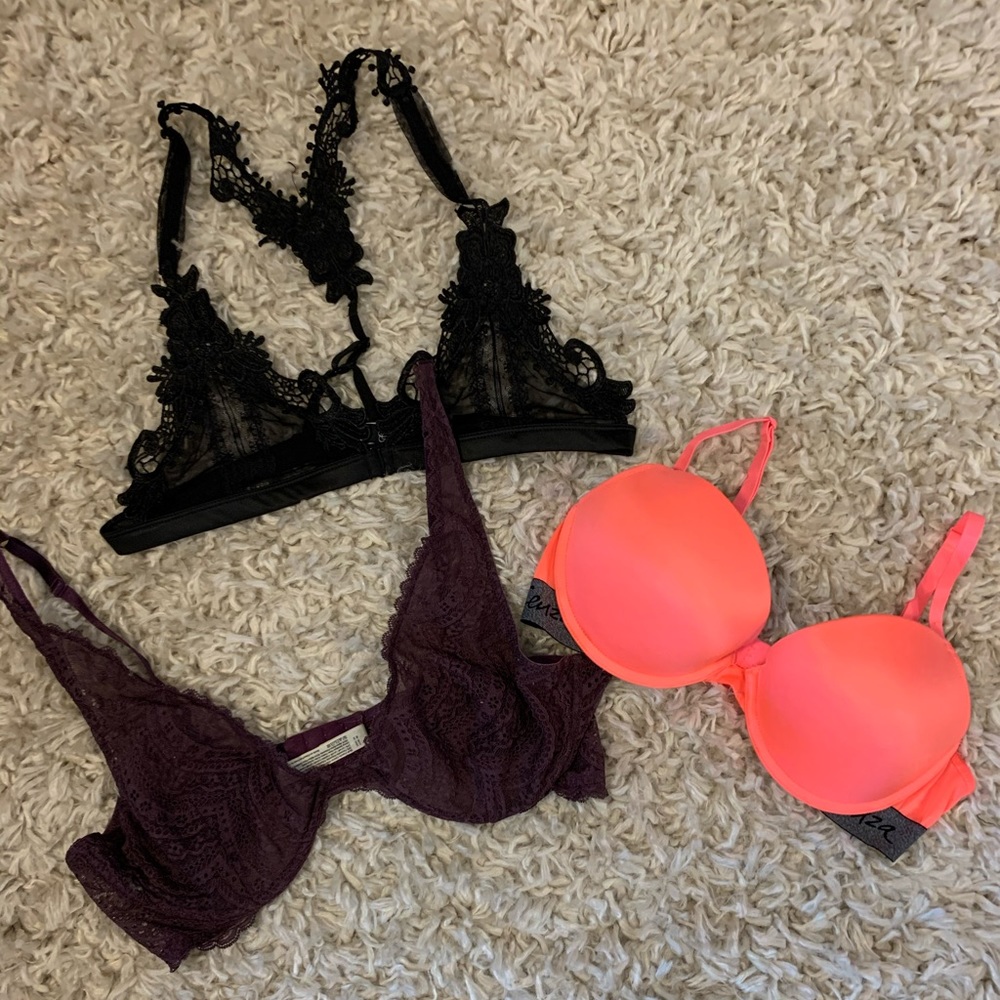Bralettes and bra. 15$ each